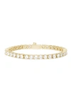 Melinda Maria Grand Heiress Cubic Zirconia Tennis Bracelet In Goldhite