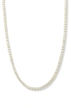 Melinda Maria Grand Heiress Cubic Zirconia Tennis Necklace In Goldhite