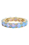 Melinda Maria Grand Heiress Statement Ring In Blue Opal/ Gold