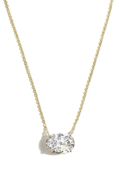 Melinda Maria Hello Gorgeous Cubic Zirconia Pendant Necklace In Goldhite