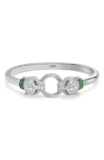 Melinda Maria Jaguar Cubic Zirconia Cuff Bracelet In Metallic