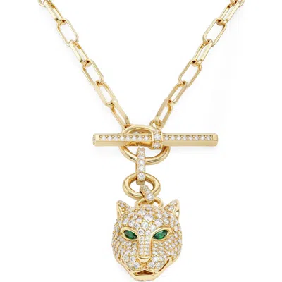 Melinda Maria Jaguar Samantha Link Chain Necklace In Gold
