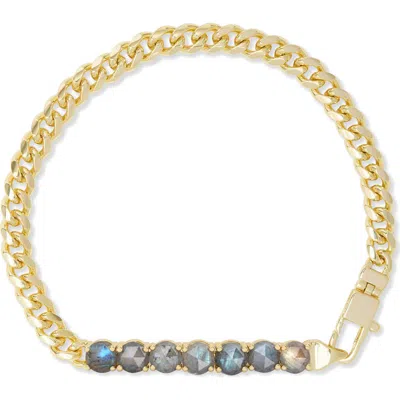 Melinda Maria Julian Loves Labradorite Bracelet In Yellow