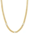 Melinda Maria Julian Triple Station Chain Necklace In Goldhite