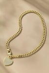 Melinda Maria Julian Xl Heart Cuban Chain Necklace In Gold