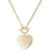 Melinda Maria Love Letters Initial Heart Medallion Necklace In Gold