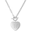 Melinda Maria Love Letters Initial Heart Medallion Necklace In Metallic