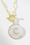 Melinda Maria Love Letters Medallion Monogram Necklace In Gold