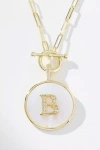 Melinda Maria Love Letters Medallion Monogram Necklace In Gold