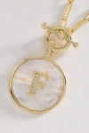 Melinda Maria Love Letters Medallion Monogram Necklace In Gold