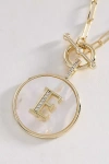 Melinda Maria Love Letters Medallion Monogram Necklace In Gold