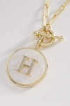 Melinda Maria Love Letters Medallion Monogram Necklace In Gold