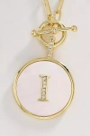 Melinda Maria Love Letters Medallion Monogram Necklace In Gold