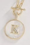 Melinda Maria Love Letters Medallion Monogram Necklace In Gold