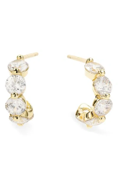 Melinda Maria Mama She's An Icon Huggie Hoop Earrings In Goldhite