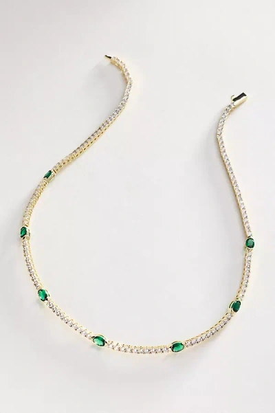 Melinda Maria Maven 18" Tennis Necklace In Gold