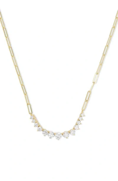 Melinda Maria Not Your Basic Graduated Cubic Zirconia Necklace In Goldhite