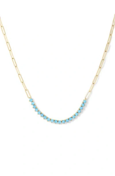 Melinda Maria Not Your Basic Lab-created Opal Necklace In Blue