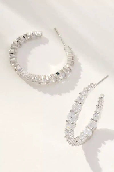 Melinda Maria Oh She Fancy Graduated Hoop Earrings In Metallic