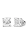 Melinda Maria Queen Cubic Zirconia Stud Earrings In Silverhite