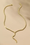 Melinda Maria Serpent Lariat Necklace In Gold