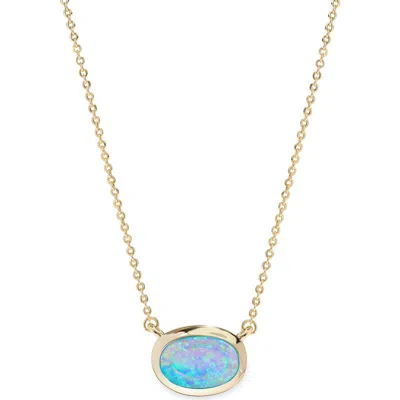 Melinda Maria She's A Boss Lab Created Opal Pendant Necklace In Gold