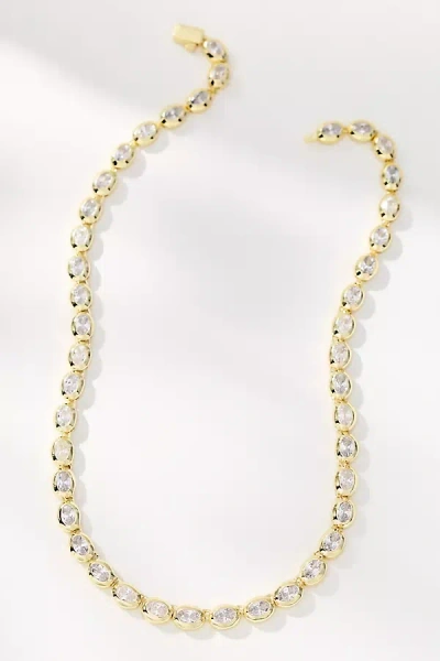 Melinda Maria She's A Boss Tennis Necklace In Gold
