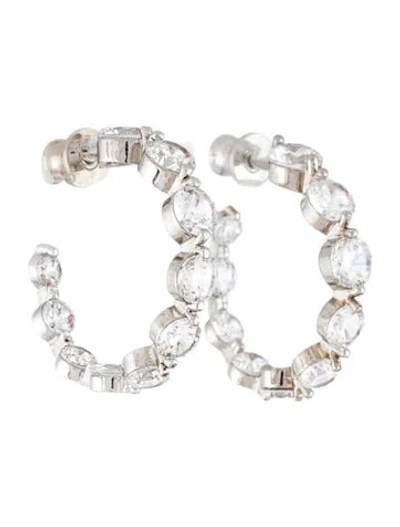 Pre-owned Melinda Maria She's An Icon Hoop Earrings In Multicolor