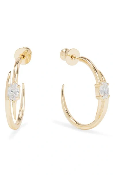 Melinda Maria She's On Point Lasso Hoop Earrings In Gold