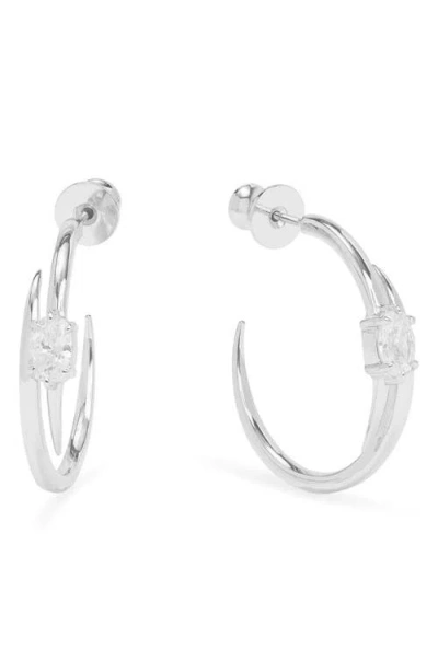 Melinda Maria She's On Point Lasso Hoop Earrings In Metallic