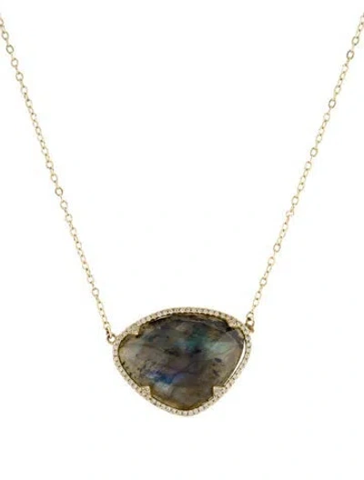 Pre-owned Melinda Maria Stone & Cubic Zirconia Pendant Necklace, 19" In Multi