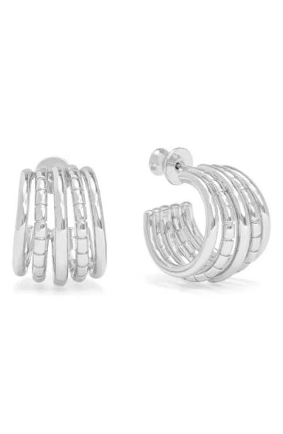 Melinda Maria Talon 5-row Hoop Earrings In Metallic