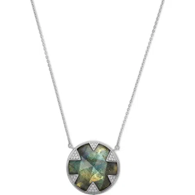 Melinda Maria Tessa Labradorite Pendant Necklace In Metallic