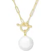Melinda Maria Xl Life's A Ball Faux Pearl Pendant Necklace In Gold