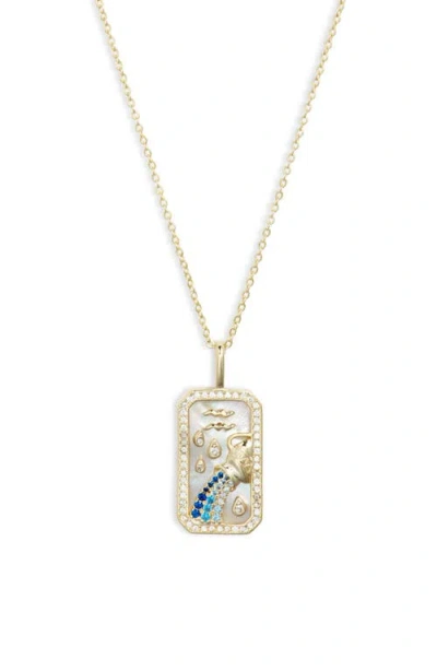Melinda Maria Zodiac Pendant Necklace In Multi