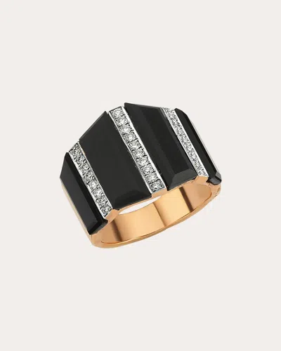 Melis Goral Women's Celestial Ring In Rose Gold/black