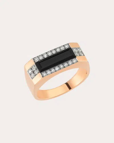 Melis Goral Women's Horizontal Celestial Ring In Rose Gold/black
