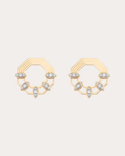 Melis Goral Women's Mosaic Circle Drop Earrings In Gold