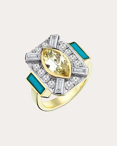 Melis Goral Women's Yellow Topaz Dazzling Ring In Gold