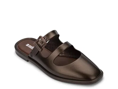 Melissa Anastasia Pointed-toe Slides In Brown
