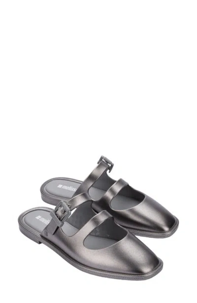 Melissa Anastasia Mary Jane Mule In Silver