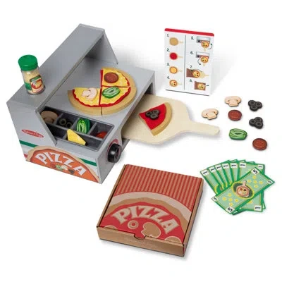Melissa & Doug 34 Piece Top And Bake Pizza Counter Appliance Set In Multi