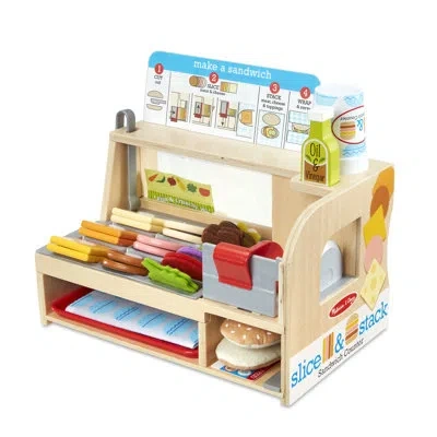 Melissa & Doug 52 Piece  Slice & Stack Sandwich Counter Learning Tools