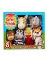 Melissa & Doug 6-piece Safari Puppet Set In Multi