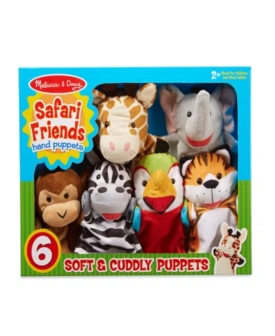 Melissa & Doug 6-piece Safari Puppet Set In Multi