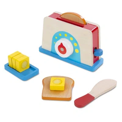 Melissa & Doug 9 Piece Bread And Butter Toast Appliance Set In Multi