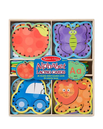 Melissa & Doug Alphabet Lacing Cards - Ages 3+ In Multi