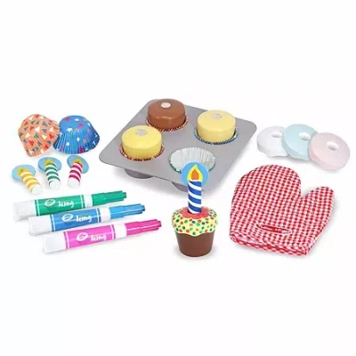Melissa & Doug Bake & Decorate Cupcake Set In Multi