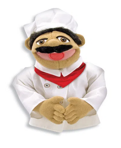 Melissa & Doug Kids'  Chef Puppet With Detachable Wooden Rod For Animated Gestures In Multi