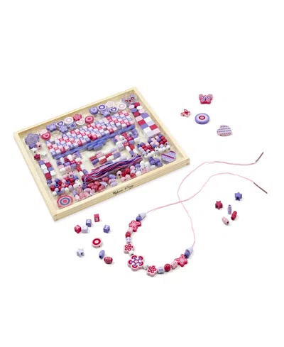 Melissa & Doug Kids'  Deluxe Collection Wooden Bead Set With 340+ Beads For Jewelry-making In Multi